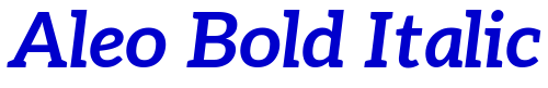 Aleo Bold Italic шрифт